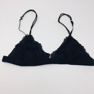 Modern boho Large Bralette corpino lace black BoxC